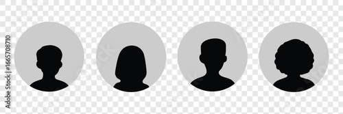 Avatar account icon vector. Default social media profile photo symbol. These neutral avatars are useful for profile placeholders, representing individuality and diversity. Avatar user icon . profile. 