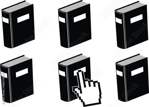 Online books library digital reading and learning concept