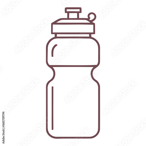 Reusable Water Bottle Icon for Fitness and Sports