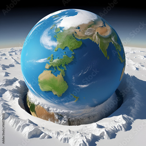 Climate change action stalls, fantasizing about climate stability ,3DCG,clean sharp focus