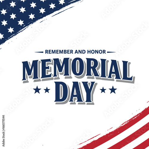 Memorial day distressed american flag and text patriotic holiday remembrance usa tribute