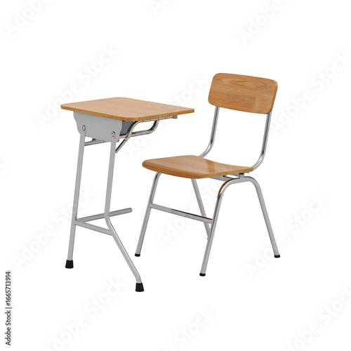 wooden chair isolated on white