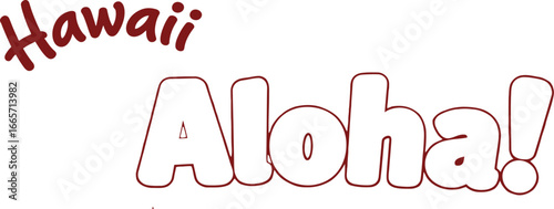 Hawaii aloha shaka wave graphic design vector illustration