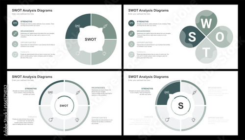 SWOT Analysis Diagrams Strengths Weaknesses Opportunities and Threats
