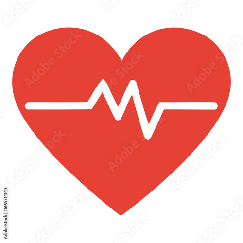 Heartbeat Icon – Health and Medical Illustration