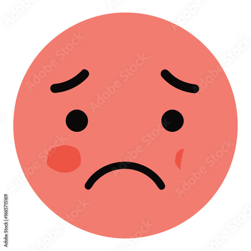 Sad Emoji Icon – Emotional Expression Illustration