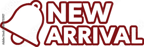 New arrival notification bell icon promotion announcement
