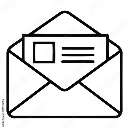 Mail Letter Icon – Email and Communication Illustration