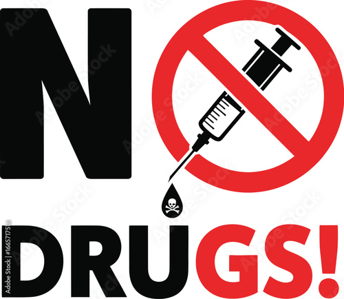 Stop drug abuse campaign poster for awareness and prevention