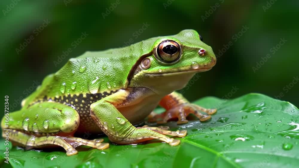 frog on a leaf frog on a leaf