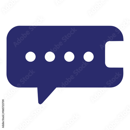 Chat Bubble Icon – Messaging and Communication Illustration