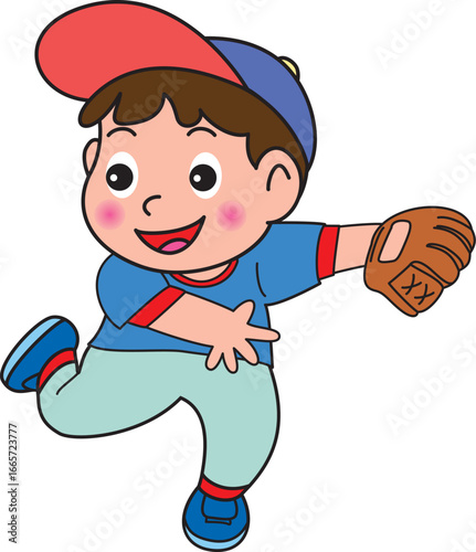 少年野球のピッチャー
