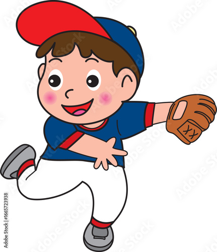 少年野球のピッチャー
