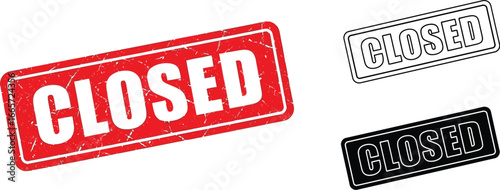 Closed sign images vector graphic for business and store websites