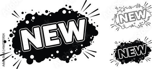 New arrival banner vector graphic new product promotion design element