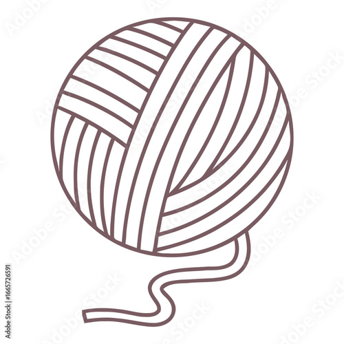Yarn Ball Icon – Knitting and Craft Illustration