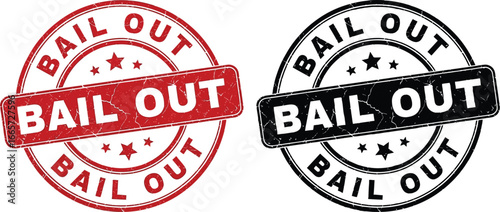 Bail out stamp vector illustration concept for financial help