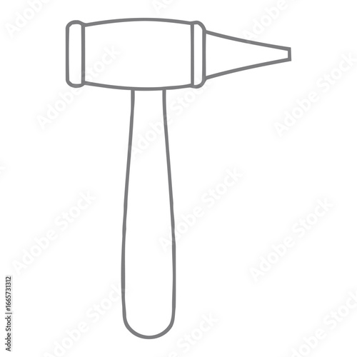 Metal Hammer Icon – Tool for Construction and Repair