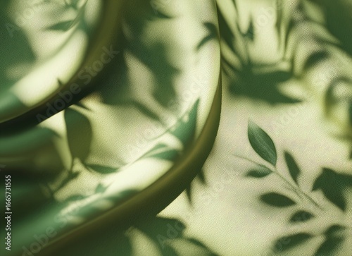 Soft fabric with leaf shadows