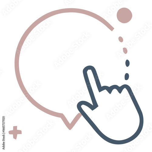 Hand Pointer Click Icon – User Interface Gesture Illustration