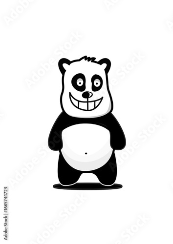 Illustration of a funny panda bear