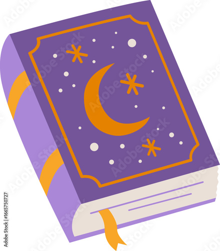 Mystical Spellbook Open Enchanting Halloween Illustration