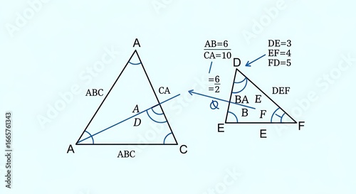 Geometric Triangles with Labeled Sides and Angles for Mathematical Education.