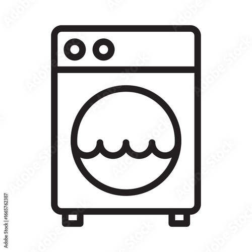 vector illustration of a washing machine