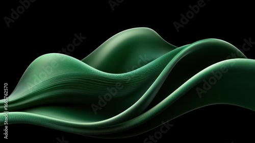 Abstract Green Wave Flow