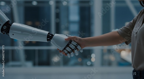 Trustful Handshake Between a Human and a Robot.







