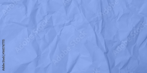 Blue crumpled paper texture background. Old crumpled texture. Vector illustration.