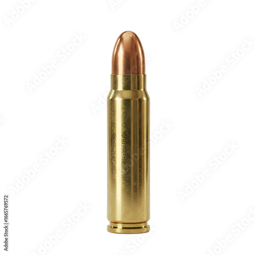 Wallpaper Mural Isolated Ammunition Bullet With Gold Brass Shell and Copper Tip on Black Torontodigital.ca