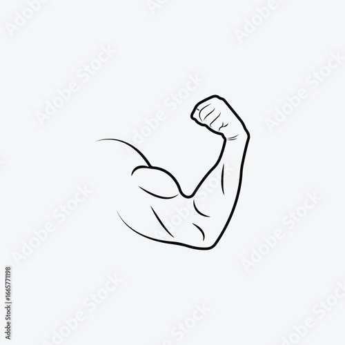 Man strong Morsel Hand  Icon Design