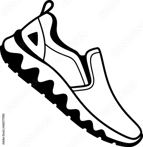 Zapatilla para correr en diseño minimalista