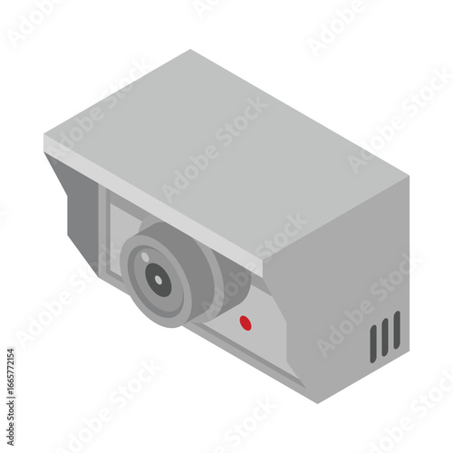 DVR and CCTV Security Cameras Isometric Icons – Surveillance Equipment Set