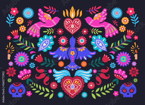 Mexican Folk Festival Illustration vector
