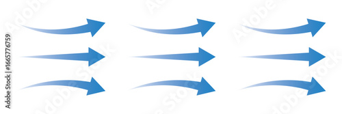 Wind Airflow icon set in modern vector style, representing ventilation, fresh breeze, weather, climate, energy, eco concept, environment, circulation, natural flow, and clean air Variety design.  EPS 