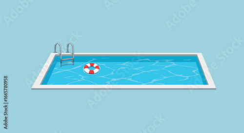 Swimming Pool with Life Buoy