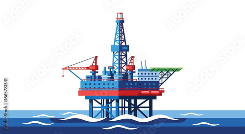 Offshore Oil Rig in the Ocean