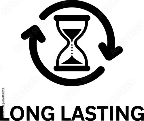Long lasting icon vector illustration time management symbol