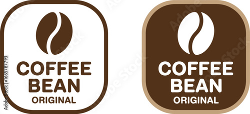 Original coffee bean logo design for brand identity vector
