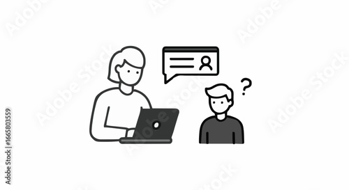 Icon vector illustration mentoring and Training