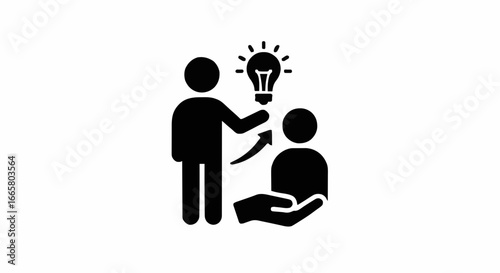 Icon vector illustration mentoring and Training
