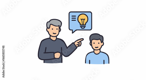 Icon vector illustration mentoring and Training