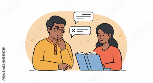 Icon vector illustration mentoring and Training