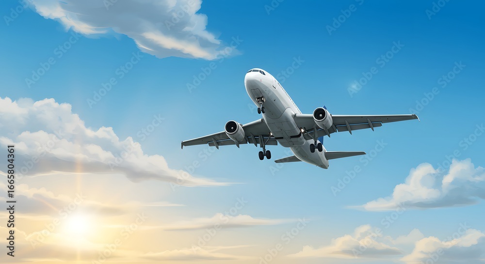 Fototapeta premium Air Travel and Vacation Concept