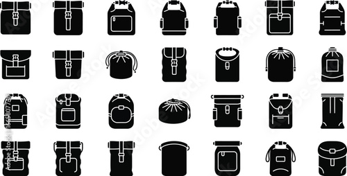 Collection of various backpack styles, including travel, hiking, and school bags for different purposes