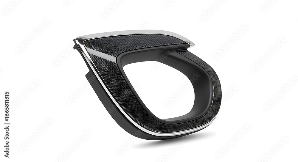 Obraz premium Close-up View of a Black Plastic Automotive Part: Detail Shot of a Car Component