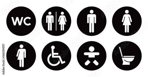 トイレのピクトグラムアイコン