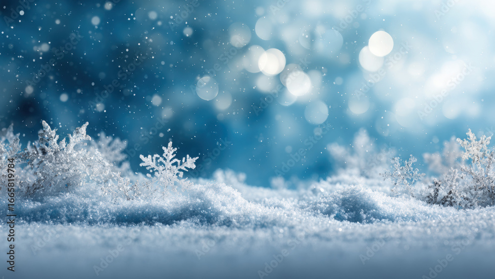 custom made wallpaper toronto digitalWinter Snowfall Background with Sparkling Snowflakes and Frosty Landscape